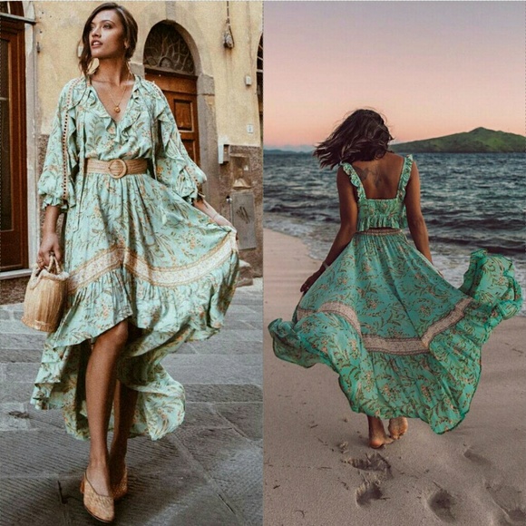 New spell designs Maisie skirt vintage turquoise M - Picture 5 of 8